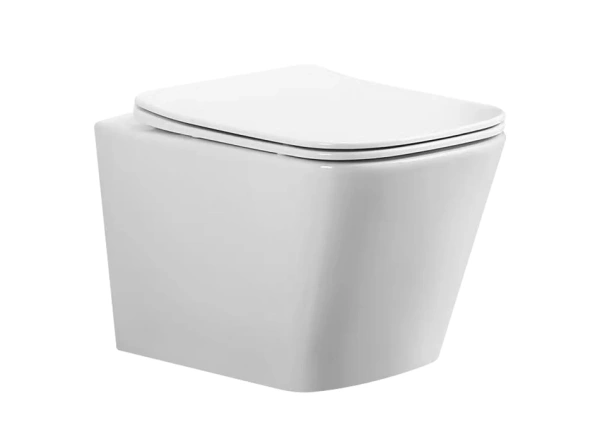 Подвесной унитаз безободковый Gid Tr2143 с сиденьем фото