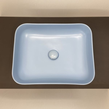 Накладная раковина Comforty T-Y9378ML 00-00007638 50x39 голубая матовая фото