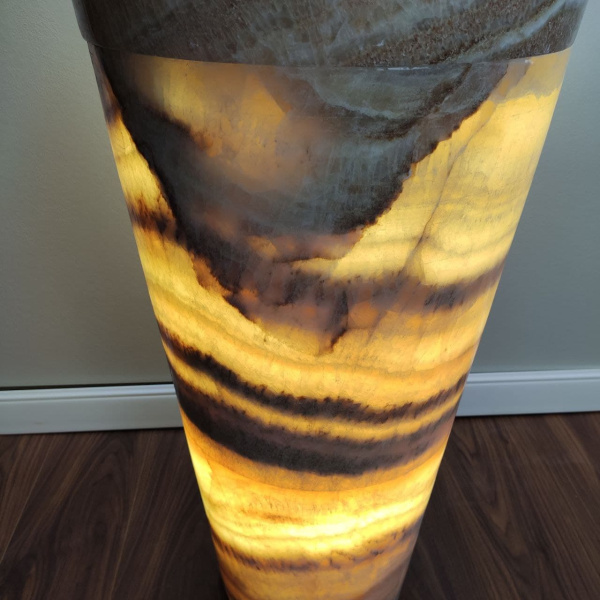 Раковина напольная из оникса Yellow ON-01355 (45*45*90) фото