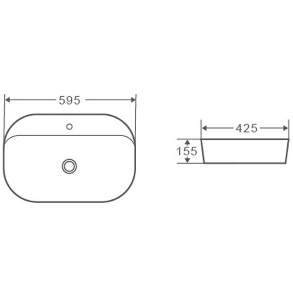 Накладная раковина Grossman GR-3027 59x42 фото