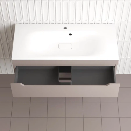 Тумба подвесная Style Line Остин 100 ЛС-00002410 тауп темный фото