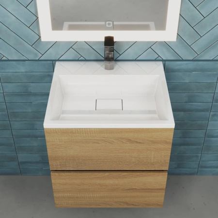 Тумба под раковину Uperwood Barsa 50 2937205252  черная/дуб сонома фото