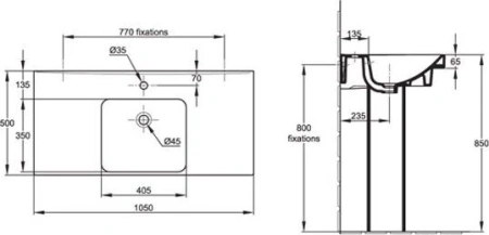 Тумба с раковиной JJacob Delafon Odeon Up EB891RU-J5 белый лак фото