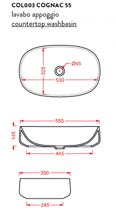 Накладная раковина Artceram Cognac COL003 01 00 bi фото
