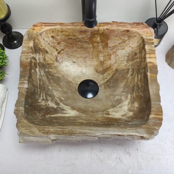 Накладная раковина из окаменелого дерева Fossil Basin OD-00783 (36*34*15) фото