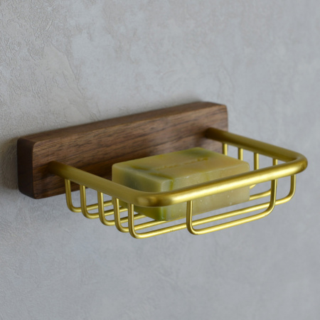 Мыльница настенная Bronze de Luxe Forest 10703G матовое золото фото