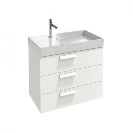 Тумба с раковиной Jacob Delafon Rythmik EB1309-G1C 80 см белая фото