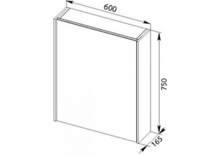 Зеркало-шкаф Aquanet Латина 60 00179942 фото