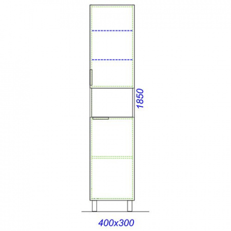 Шкаф-пенал Aqwella Бриг 40 Br.05.04/W L/R фото