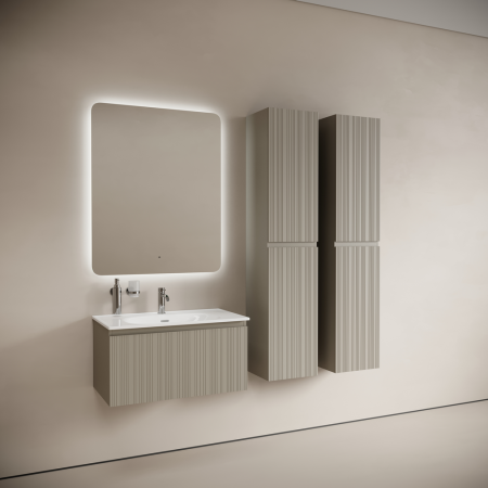 Тумба под раковину Sancos Code CD80GP серая платина фото