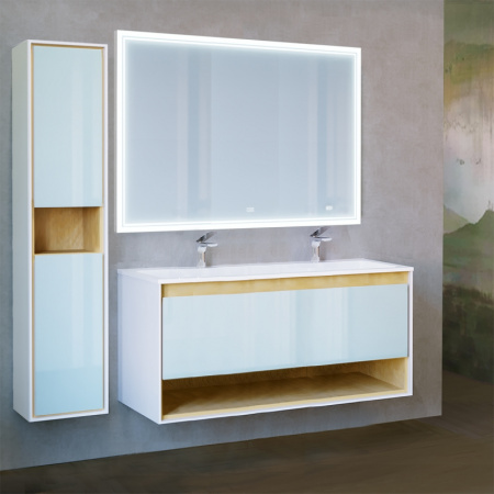 Пенал подвесной Jorno Glass Gla.04.150/P/W фото