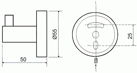 Крючок для ванной одинарный Bemeta Dark 104106020 фото