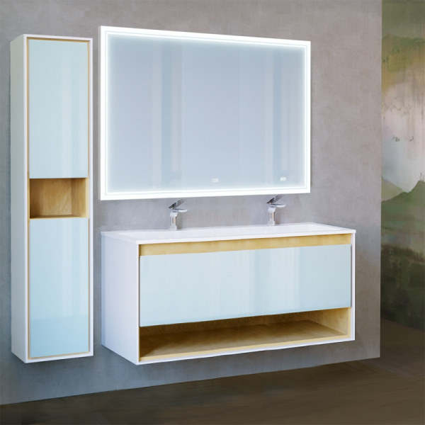 Зеркало с подсветкой Jorno Glass Gla.02.120/W 120 см фото