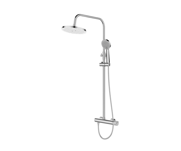 Душевая система (стойка) Bronze de Luxe Focus 24612CM хром/мрамор фото