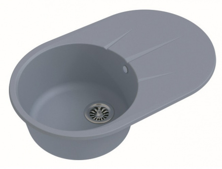 Мойка кухонная Ewigstein Rund R- 50F серый металлик фото
