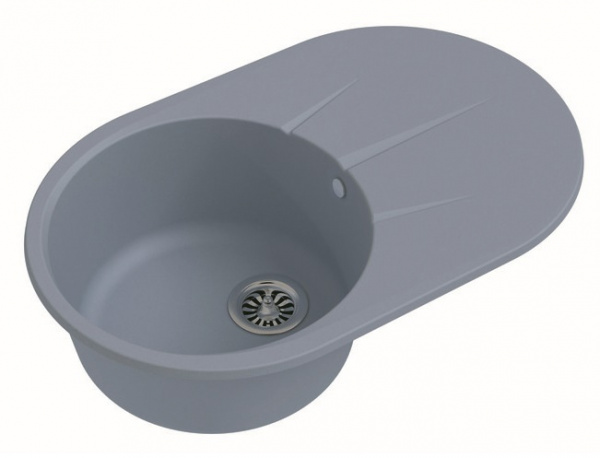 Мойка кухонная Ewigstein Rund R- 50F серый металлик фото