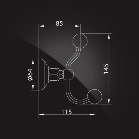 Крючок для ванной одинарный Elghansa Praktic Chrome PRK-120 фото