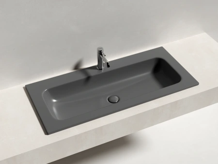 Раковина Ceramicanova Грация (Grace) CN7013MDH 101x45 темный антрацит матовый фото