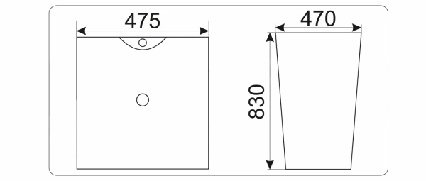 Раковина напольная GID NB 145 47,5х47 фото