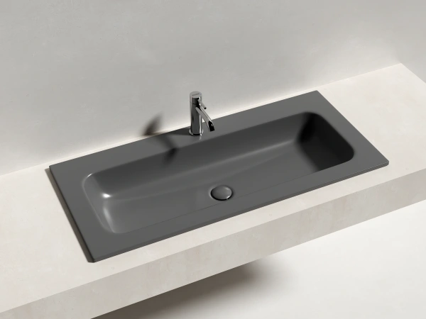 Раковина Ceramicanova Грация (Grace) CN7013MDH 101x45 темный антрацит матовый фото