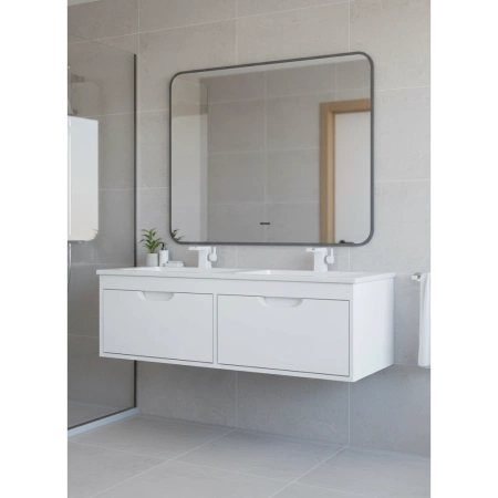 Тумба под двойную раковину Uperwood Modul 120 TModul120W белая фото