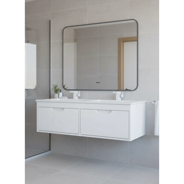 Тумба под двойную раковину Uperwood Modul 120 TModul120W белая фото