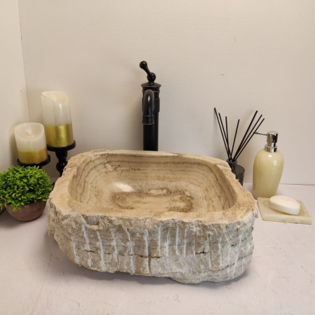 Накладная раковина из оникса Erozy BL EO-00669 (42*34*15см) фото