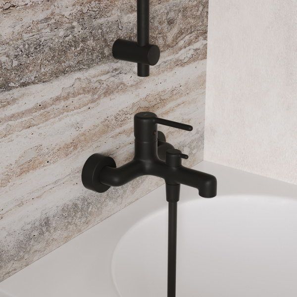 Смеситель для ванны с душем Iddis Aiger AIGBL00i02WA черный матовый фото