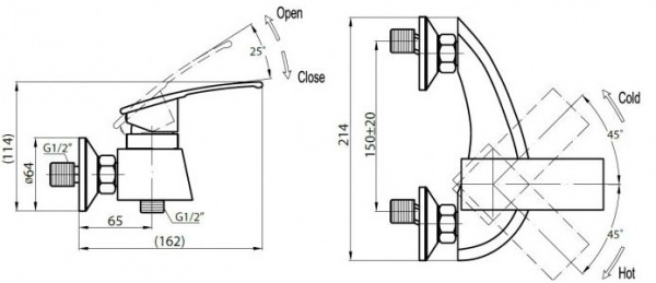 Смеситель для душа Cezares Turbolenza TURBOLENZA-D-01 фото