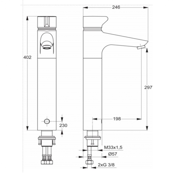 Электронный смеситель для раковины Ideal Standard CERAPLUS A4158AA фото