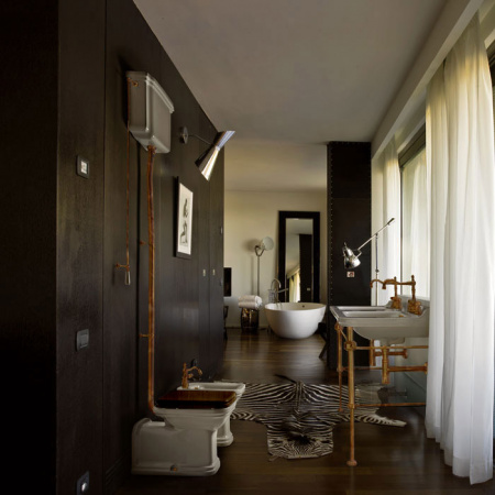 Унитаз напольный с высоким бачком Kerasan Waldorf 411601bi бронза фото