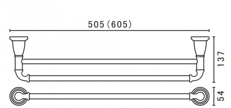 Полотенцедержатель Art&Max Bianchi AM-E-2609-D-Br бронза фото