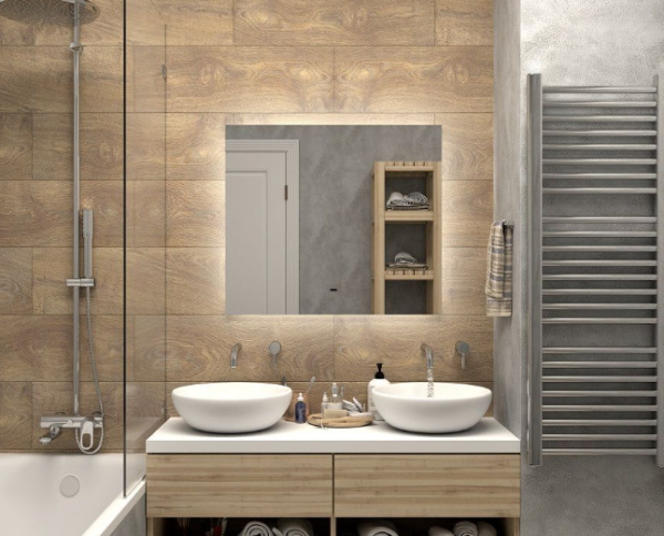 Зеркало с подсветкой Art&Max Perugia AM-Per-800-800-DS-F 80x80 фото