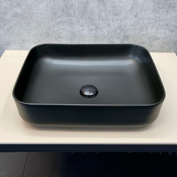 Накладная раковина Comforty T-Y9378MB 00-00000122 50x39 черная матовая фото