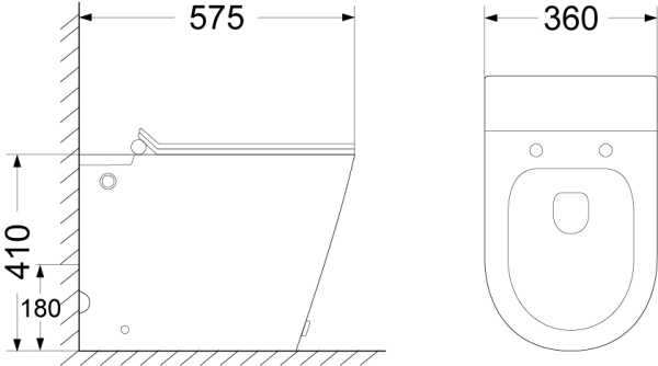 Унитаз приставной с функцией импульсного смыва Cerutti SPA Argentera CT7267 фото