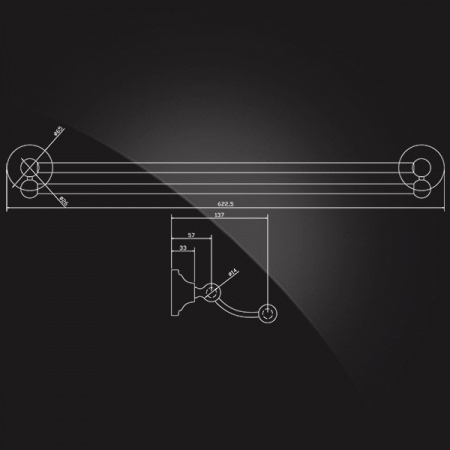 Полотенцедержатель Elghansa Carrington CRG-226 60 см фото