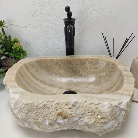 Накладная раковина из оникса Erozy Yellow Line EO-01554 (49*38*15) фото