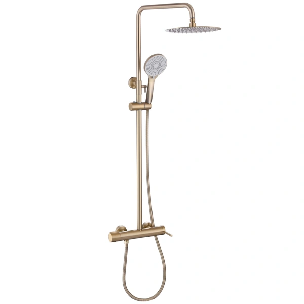 Душевая система (стойка) Abber Emotion AF8816G матовое золото фото