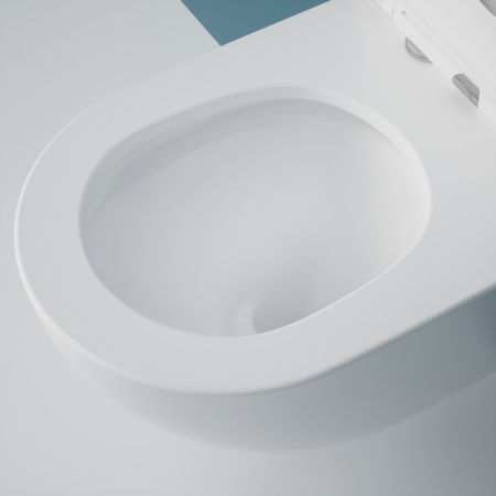 Подвесной унитаз безободковый Esbano FORTEX-53T с сиденьем фото