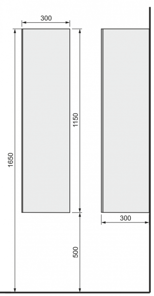 Пенал подвесной Jorno Steal Ste.04.115/P/Da фото