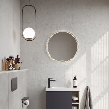 Зеркало с подсветкой и обогревом Aqwella Moon 80 MOON0208CH 80x80 фото