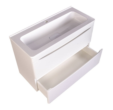 Тумба под раковину Style Line Бергамо мини 90 СС-00002364 белая фото