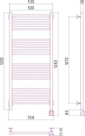 Электрический полотенцесушитель Сунержа Модус 00-0521-1250 фото
