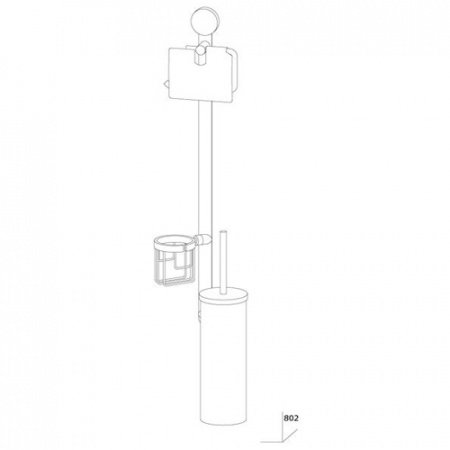 Комплект для туалета с металлическим ершом Artwelle Harmonia HAR 055 фото
