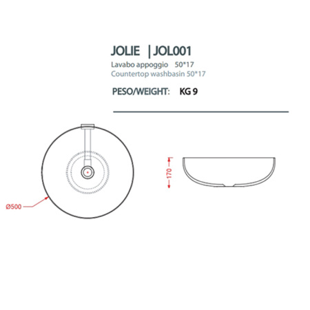 Накладная раковина Artceram Jolie JOL001 05 00 50x50 белая матовая фото
