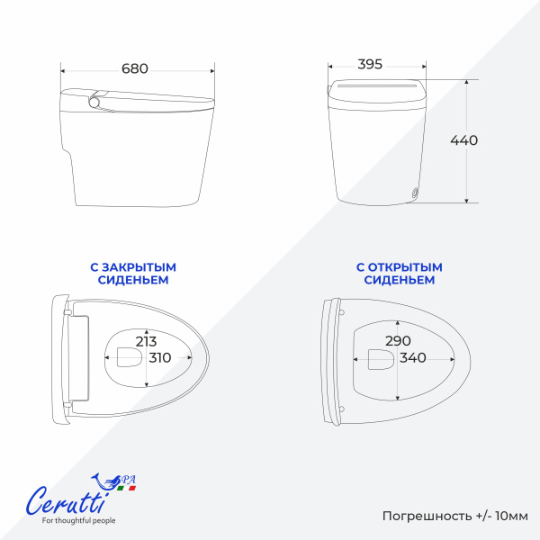 Умный электронный унитаз с функцией биде Cerutti SPA Afra Smart CT12152 фото