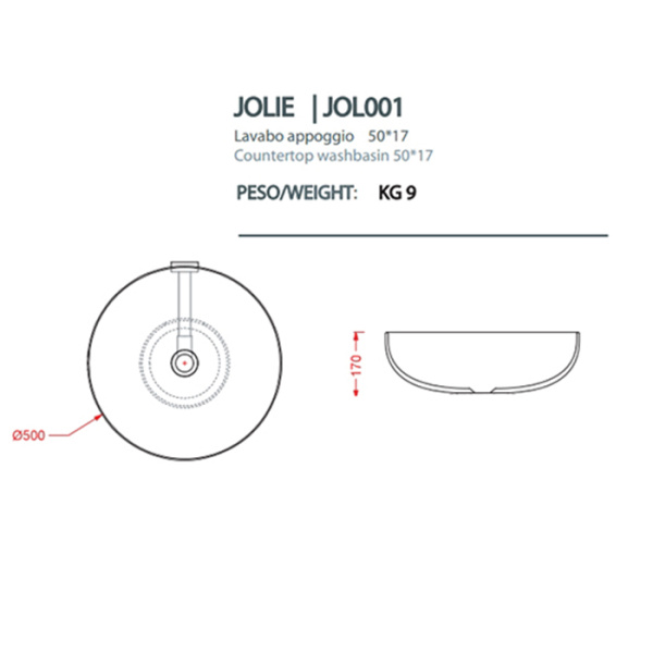 Накладная раковина Artceram Jolie JOL001 05 00 50x50 белая матовая фото
