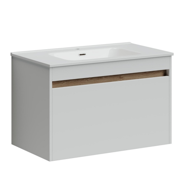 Тумба под раковину Sancos Smart SM80W белый глянец фото