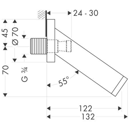 Излив на ванну Axor Starck 10410000 фото