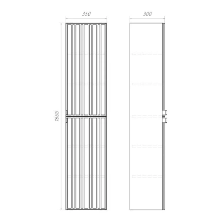 Шкаф-пенал Comforty Тенерифе-35 00-00022176 белый матовый фото